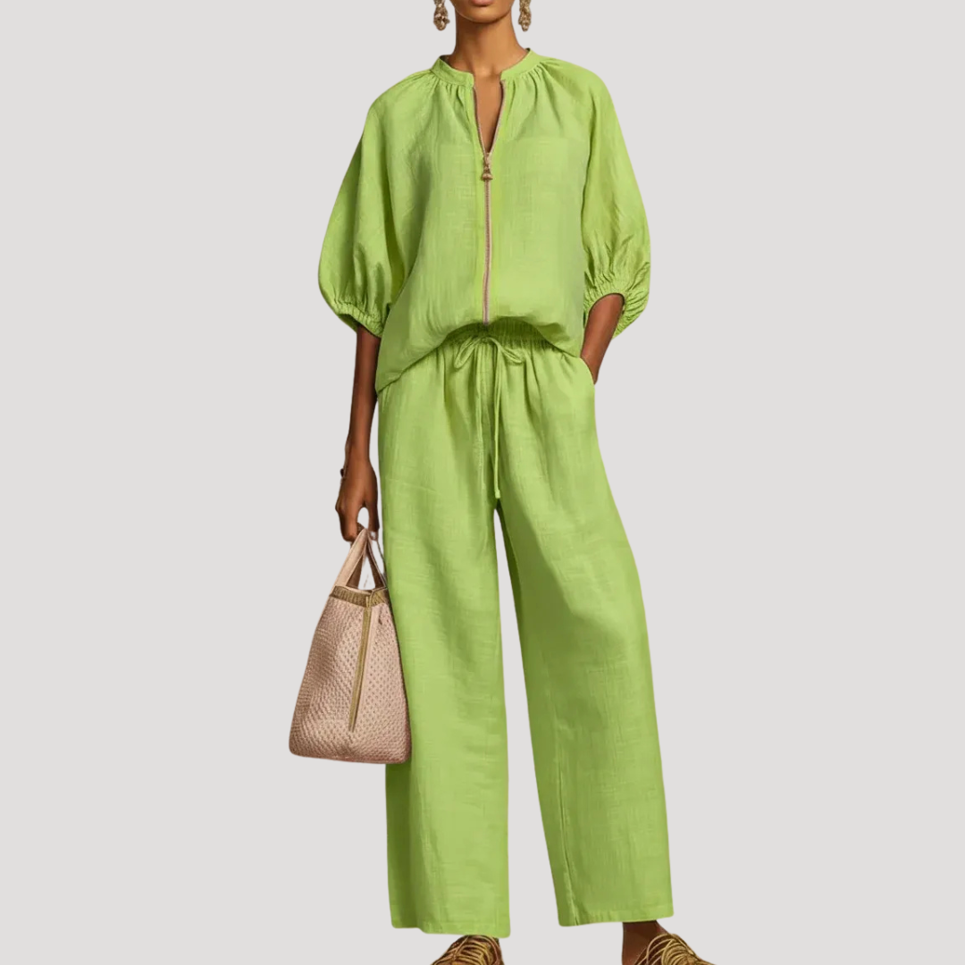 Aria Co-Ord Set Loose Top & Wide-Leg Trousers