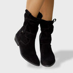 Mia Suede Ankle Boots – Round Toe