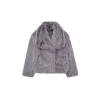 Charlotte Oversized Faux Fur Jacket – Wide Lapels