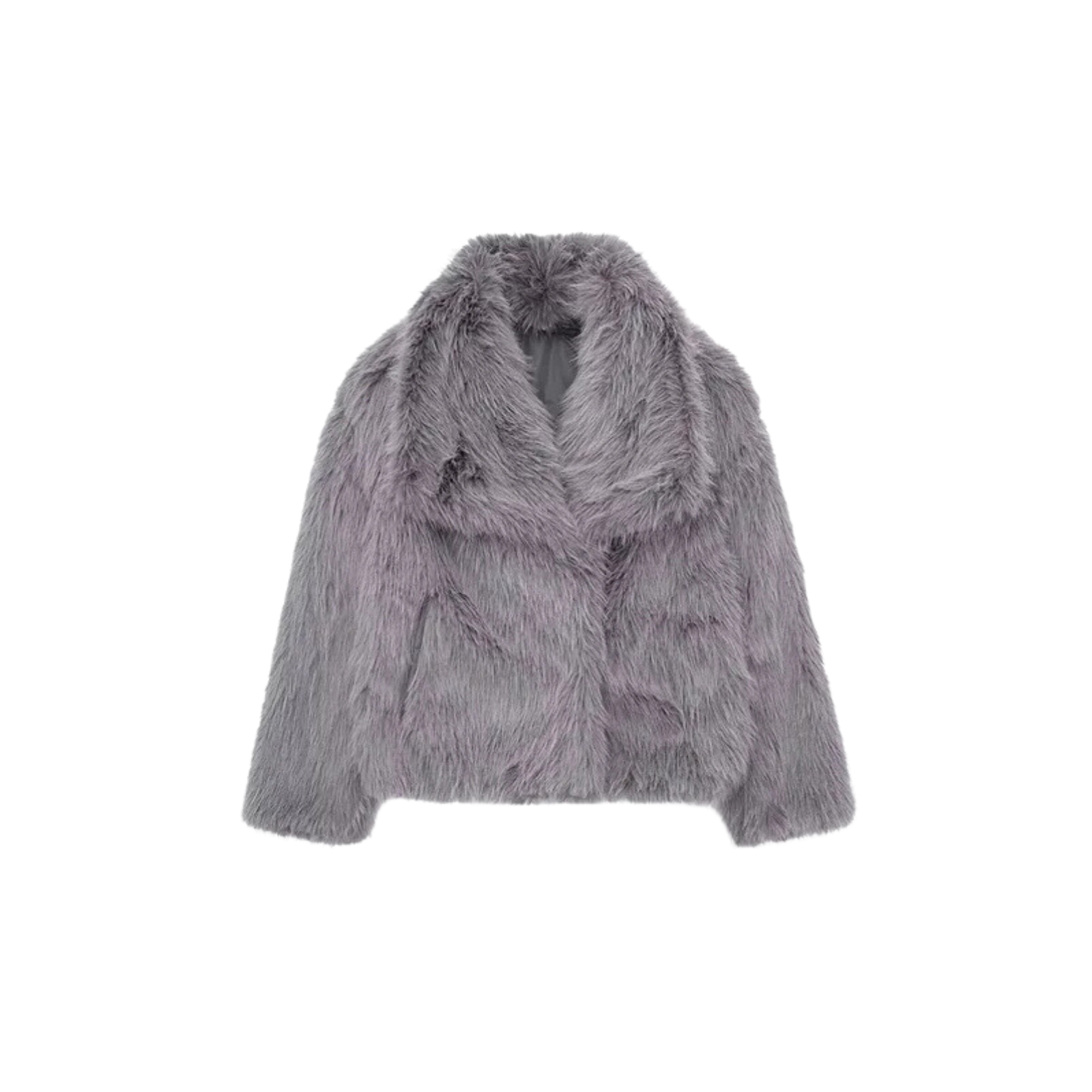Charlotte Oversized Faux Fur Jacket – Wide Lapels
