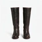 Women's Chic Knee High Boots – Leather Upper