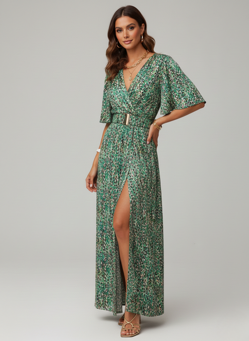 Jana High Slit Wrap Maxi Dress – Wedding Guest