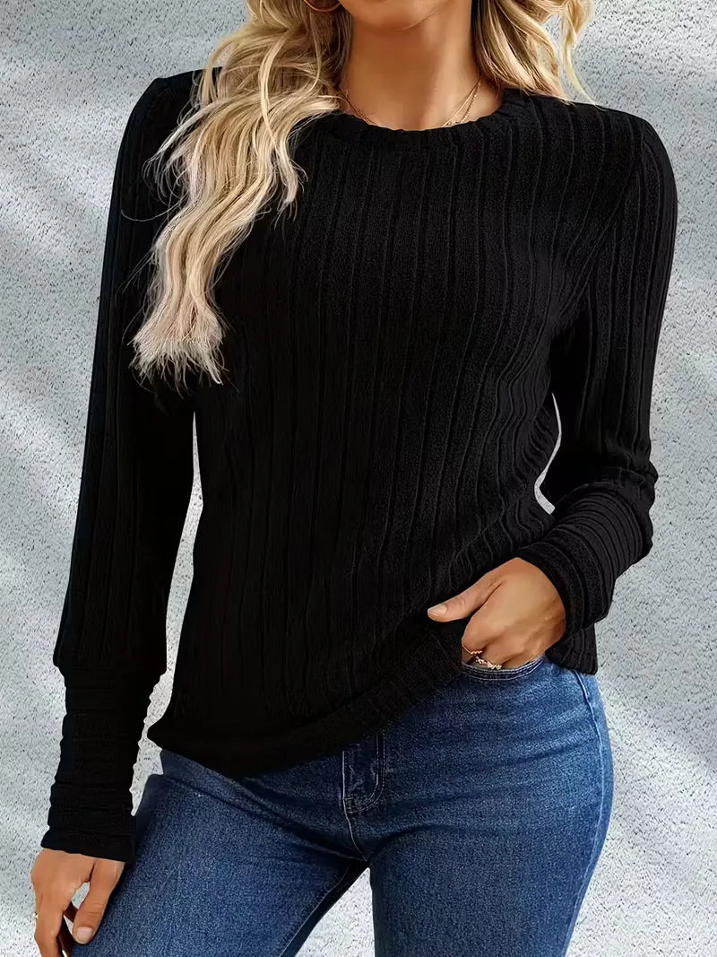 Longsleeve With Ribbed Texture