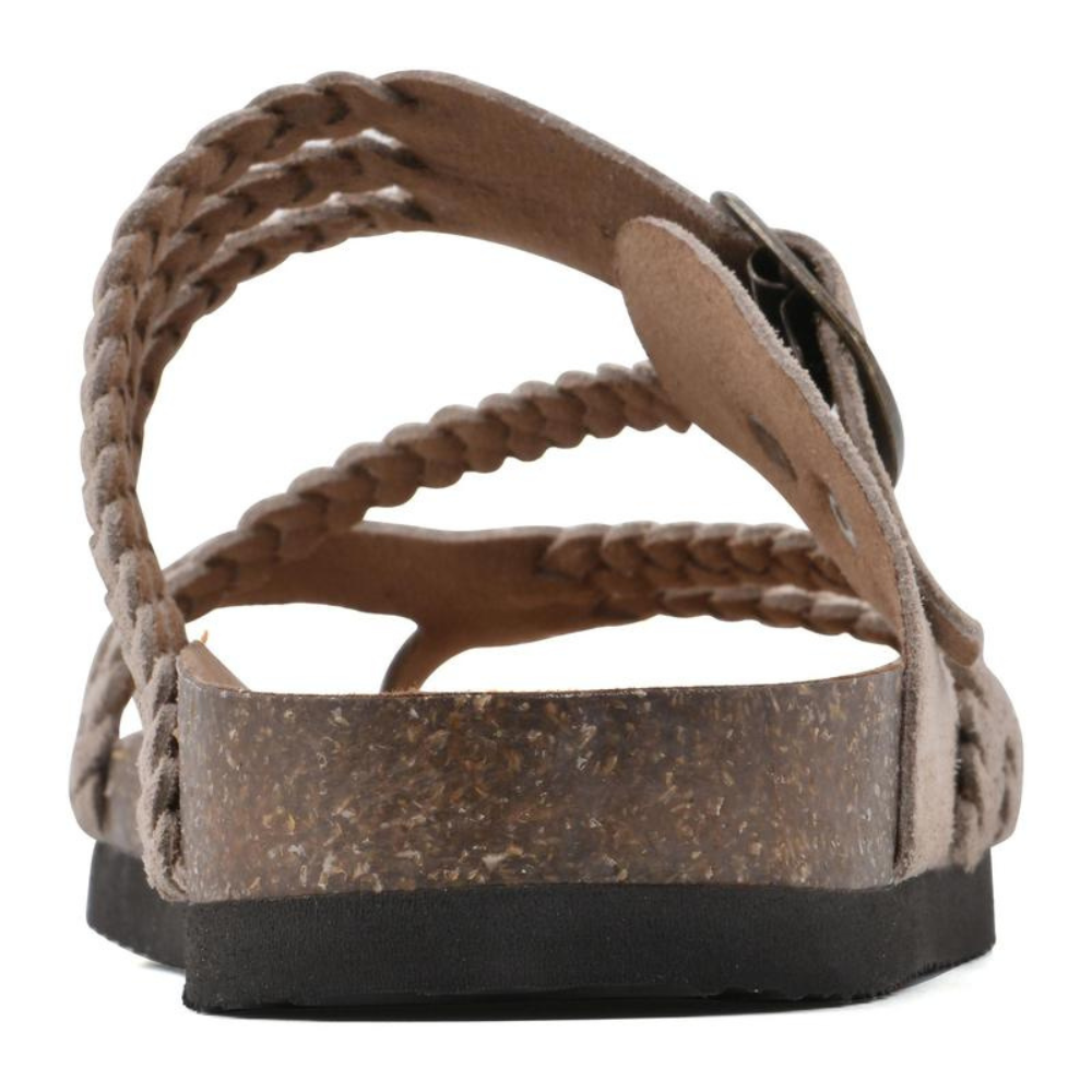 Harper | Chic Braided Cork Sandals – Cushioned