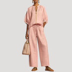 Aria Co-Ord Set Loose Top & Wide-Leg Trousers
