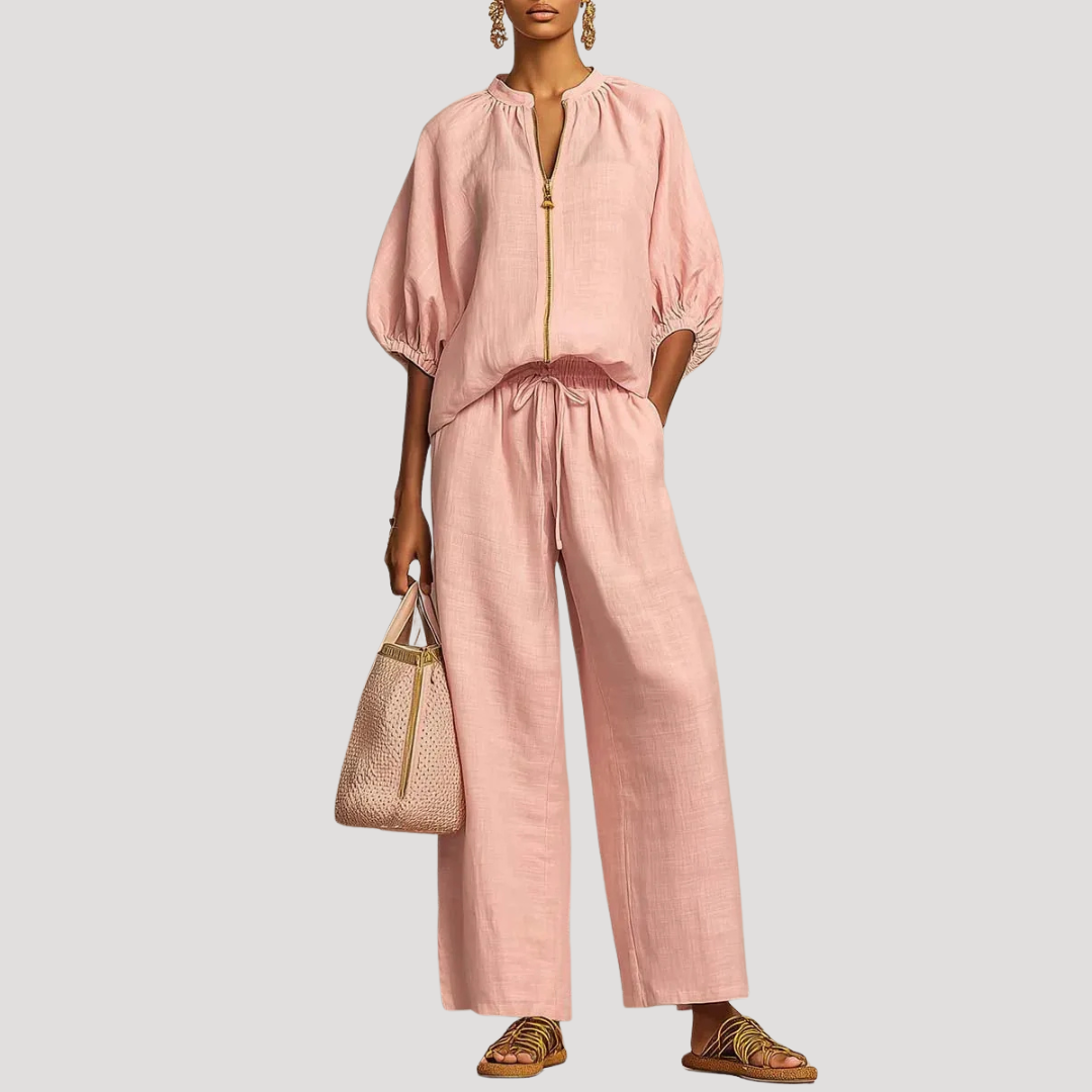 Aria Co-Ord Set Loose Top & Wide-Leg Trousers