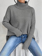 Natalia | Suéter Oversize Con Cuello Alto