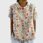 Isabel | Blusa Floral Con Cuello
