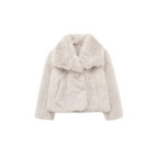 Charlotte Oversized Faux Fur Jacket – Wide Lapels