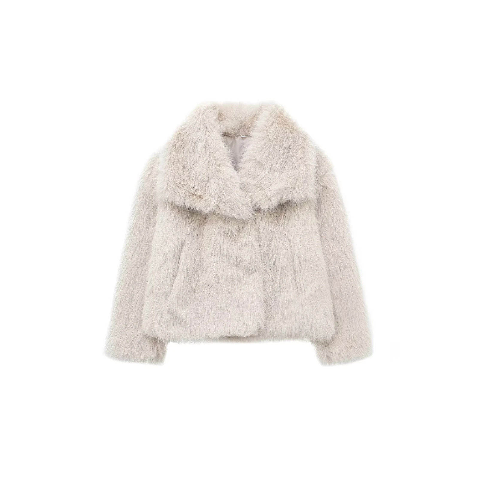 Charlotte Oversized Faux Fur Jacket – Wide Lapels