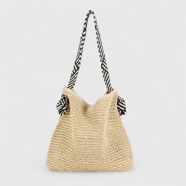Boho woven shoulder bag tote