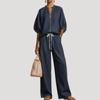 Aria Co-Ord Set Loose Top & Wide-Leg Trousers