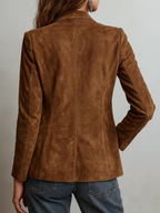 Women's Suede Blazer Jacket – Vintage Style
