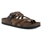 Harper | Chic Braided Cork Sandals – Cushioned