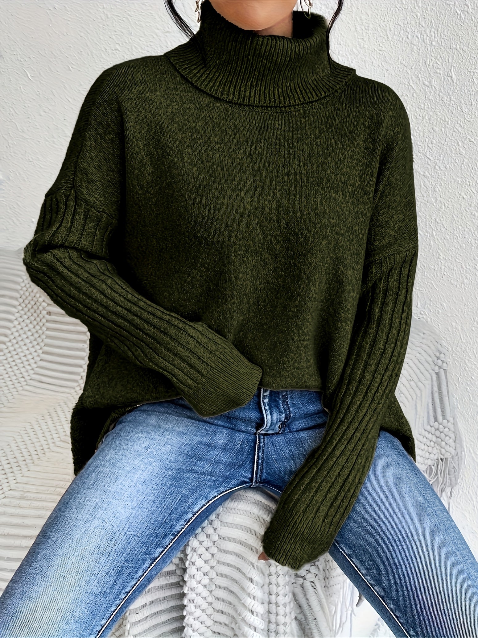 Natalia | Suéter Oversize Con Cuello Alto