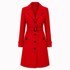 Charlotte | Elegant Long Coat – Button Front