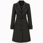 Charlotte | Elegant Long Coat – Button Front