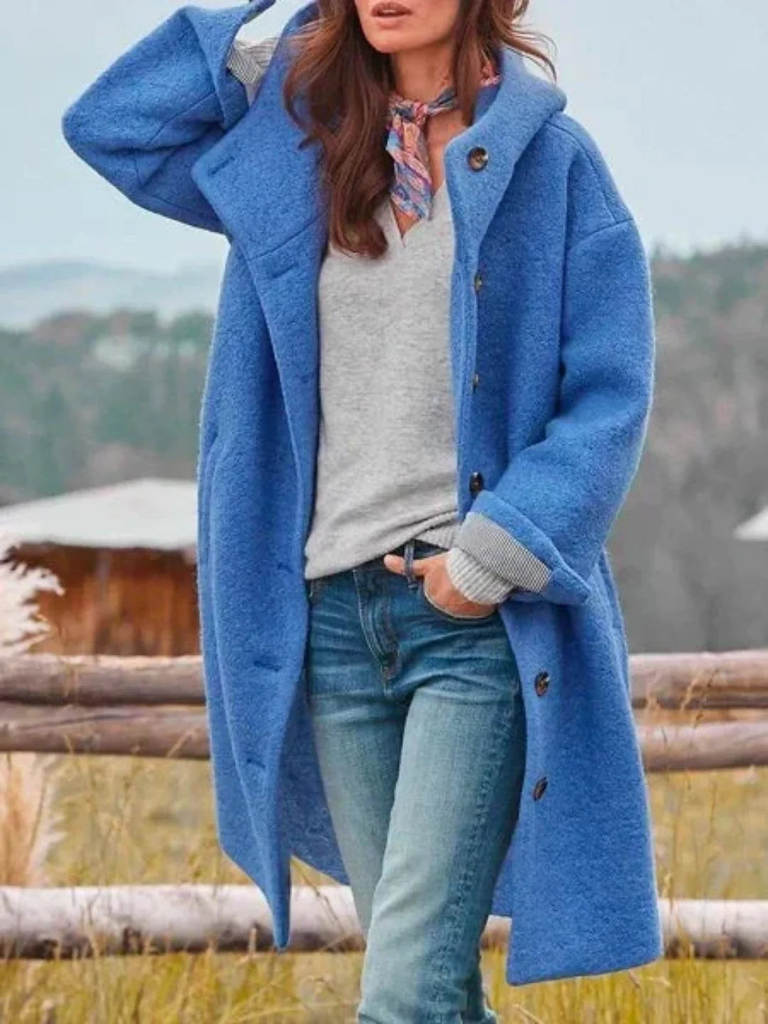 Charlotte | Cozy Hooded Coat – Structured Fit