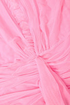 Women's Halter Mermaid Maxi Dress - High Waist & Tie Strap Detail