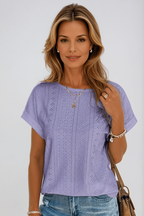 Verónica | Blusa Calada De Manga Corta