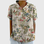 Isabel | Blusa Floral Con Cuello