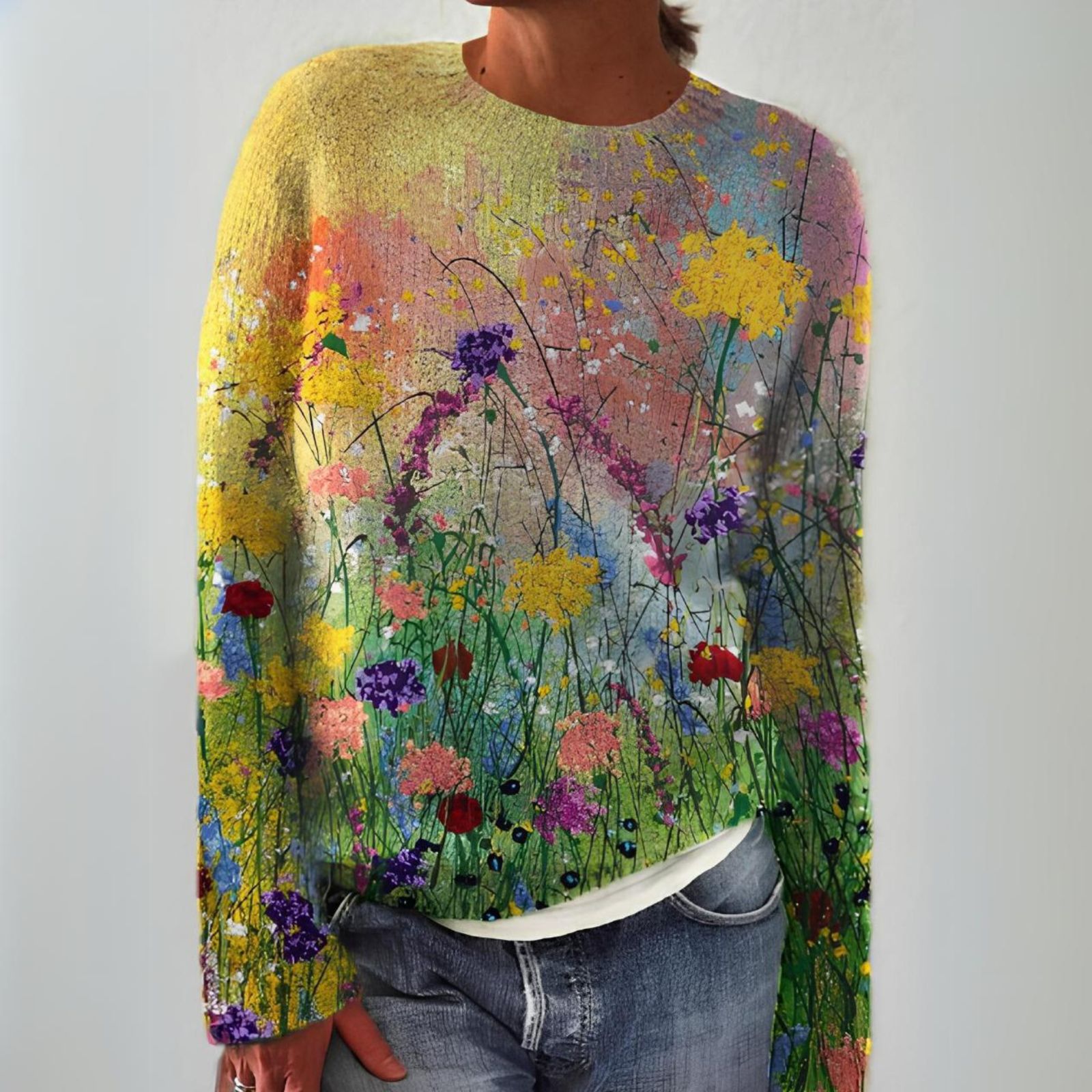 Lorena | Suéter Floral Artístico