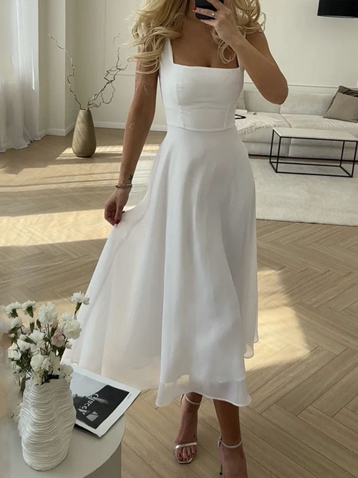 Marie Timeless Elegance A-Line Midi Dress