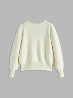 Women's Pearl Trim Cardigan – Ripped Hem