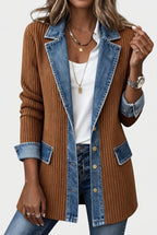 Bethany Women’s Button Jacket – Layered Collar