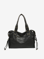 Women's Chic Shoulder Bag – Braided Trim
