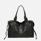Women's Chic Shoulder Bag – Braided Trim