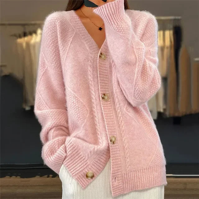 Olivia | Elegant Cashmere Cardigan – Button Front