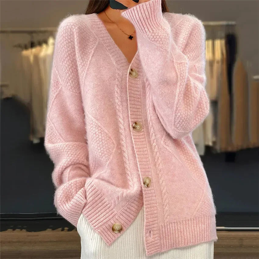Olivia | Elegant Cashmere Cardigan – Button Front