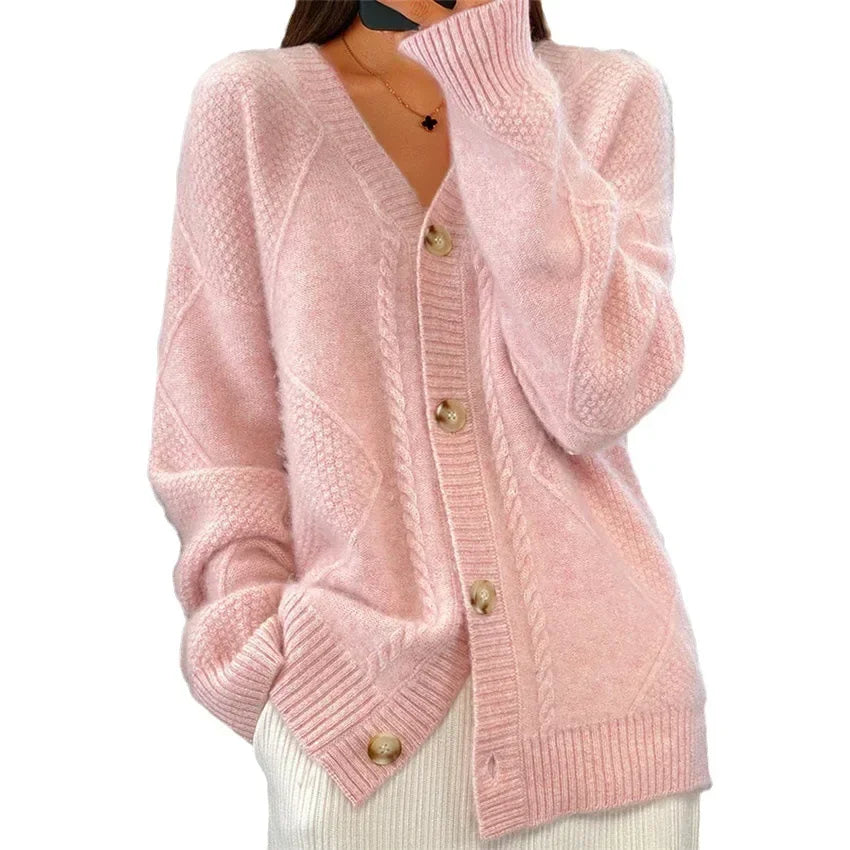 Olivia | Elegant Cashmere Cardigan – Button Front
