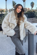 Charlotte Oversized Faux Fur Jacket – Wide Lapels
