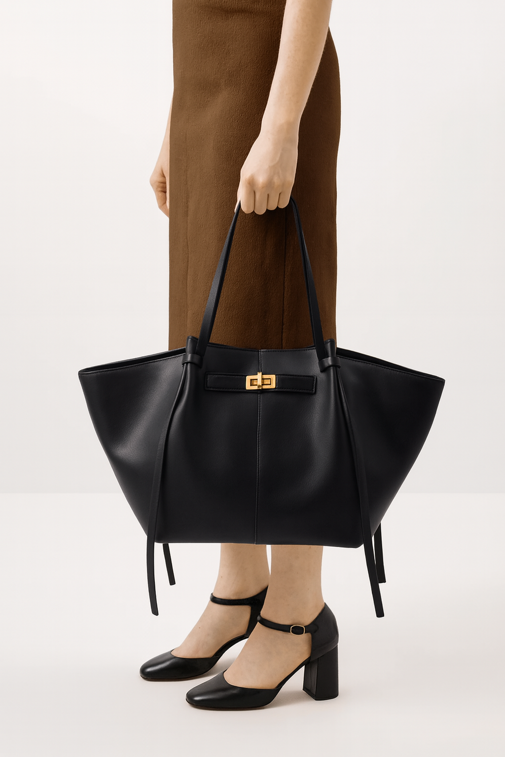 Women's Chic Large Tote Bag – Faux Leather