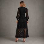 Joanne Lace Midi Dress – Elegant Long Sleeve