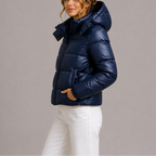 Women’s Hooded Puffer Jacket – Lightweight Quilted