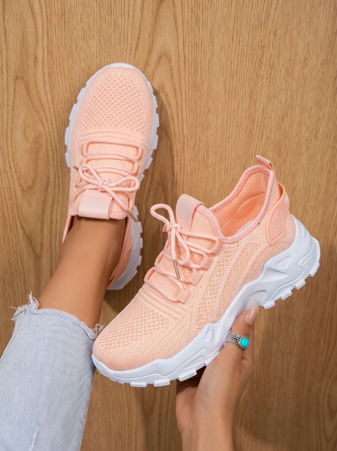 Women's Cozy Chunky Sneakers – Mesh Upper