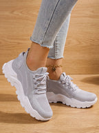 Women's Cozy Chunky Sneakers – Mesh Upper