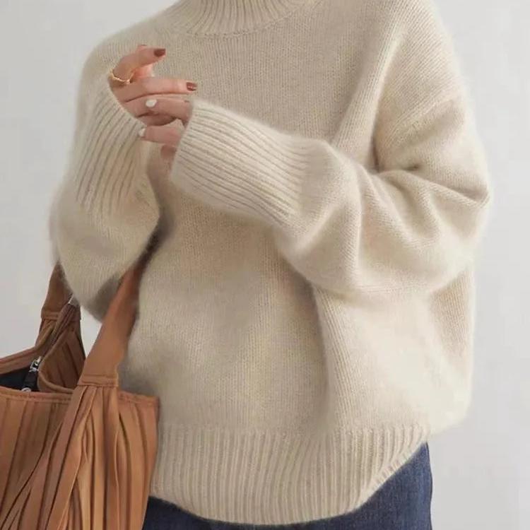 Women's Sydney Cashmere Turtleneck Sweater – Oversized Fit