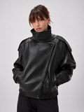 Harper | Chic Faux Leather Jacket – Oversized