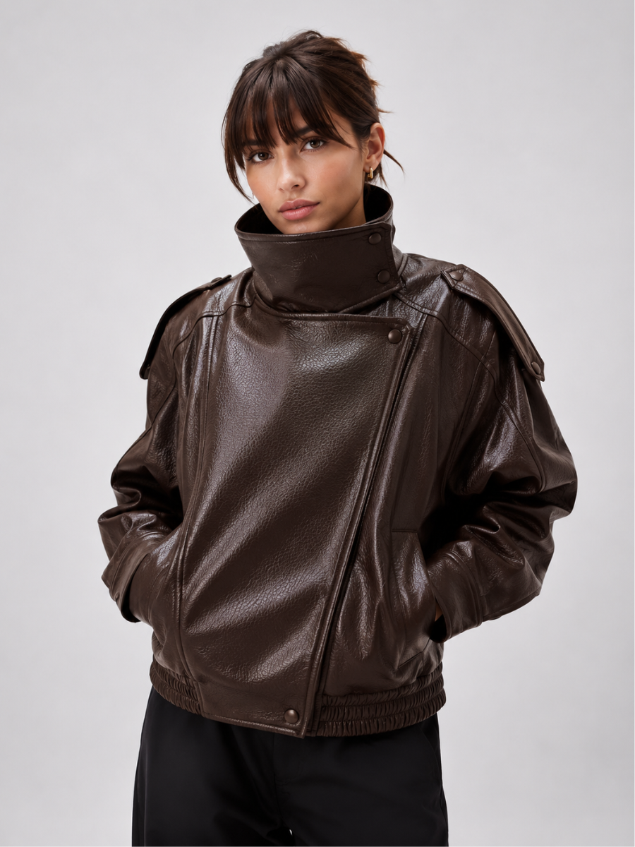 Harper | Chic Faux Leather Jacket – Oversized