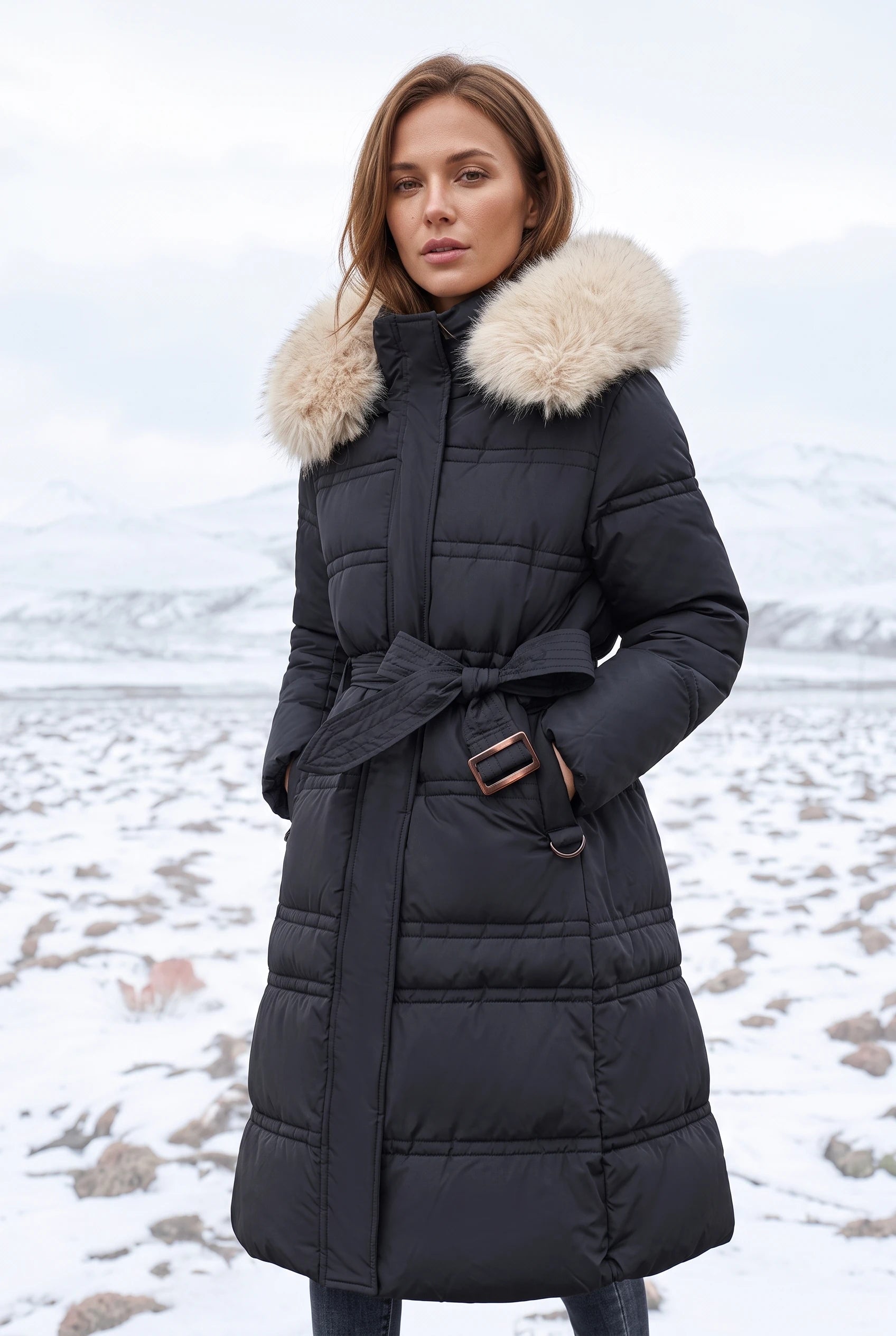 Lucia Women’s Winter Parka – Fur Hood