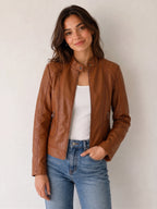 Elegant Leather Jacket for Women