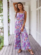 Valeria | Mono Floral De Pierna Ancha