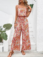Valeria | Mono Floral De Pierna Ancha
