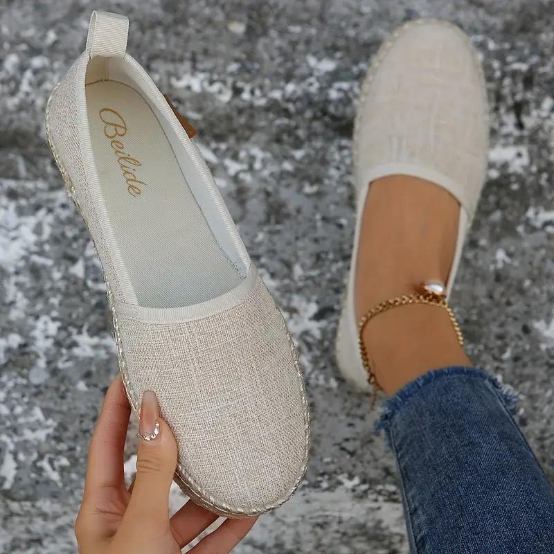 Women's Cozy Slip-On Espadrilles – Glitter Mesh