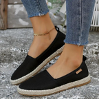 Women's Cozy Slip-On Espadrilles – Glitter Mesh