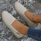 Women's Cozy Slip-On Espadrilles – Glitter Mesh